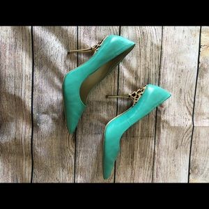 ABS heels color Tiffany blue